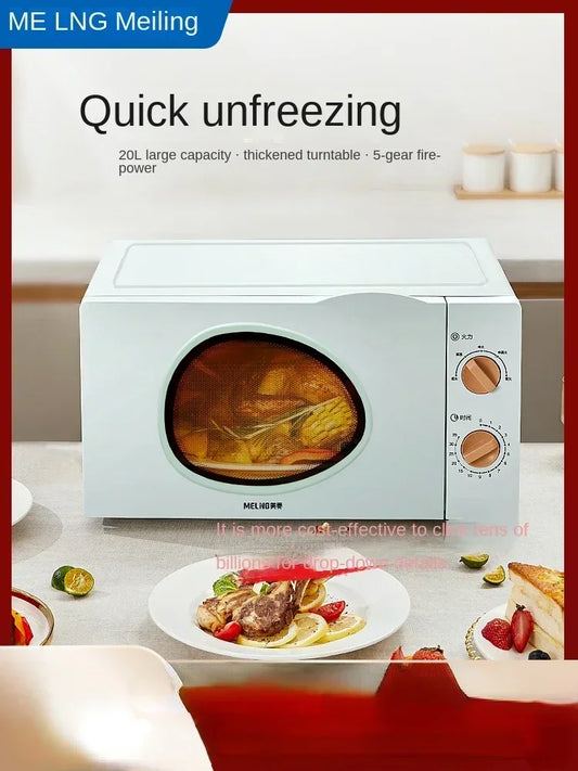 Meiling Microwave Oven Fully Automatic Household Small Fast Heating Intelligent Multifunctional Rotary Plate Light Wave Oven220V