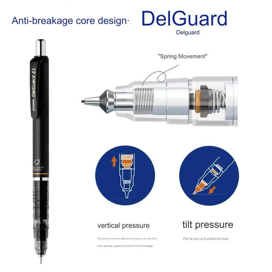 ZEBRA Mechanical Pencil Japan DelGuard Type Continuous Core Pencils Lapiseira Students Stationery Supplies for Writing Drawing
