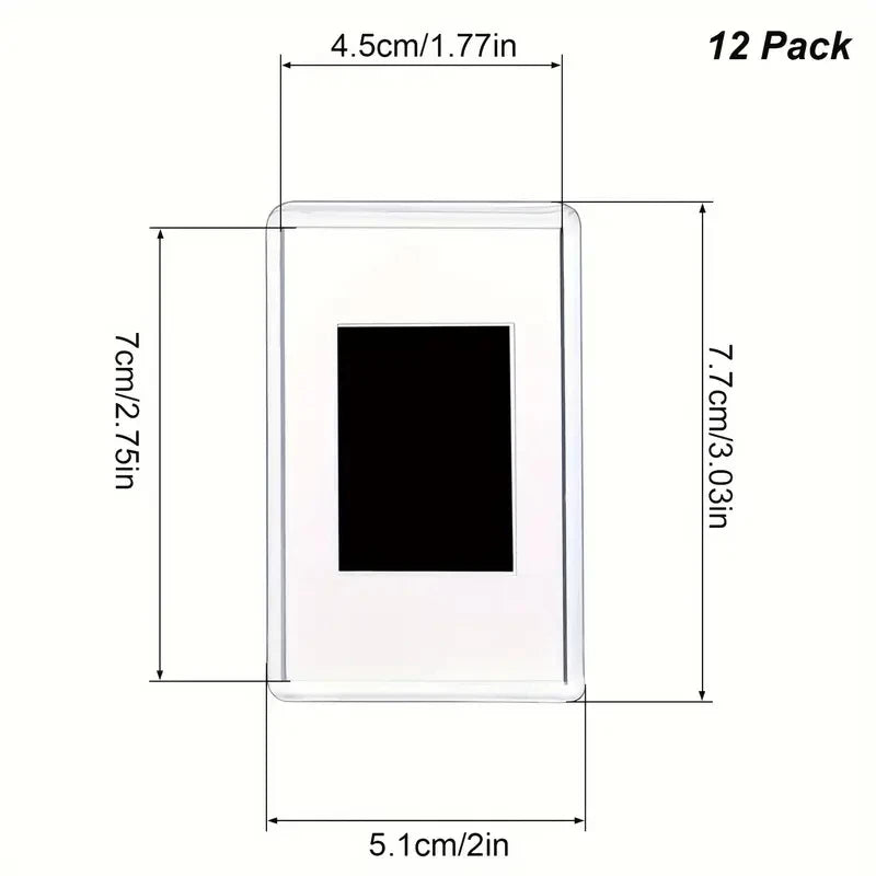 Small photo frame 12/20Pcs Blank Photo Frame Insert Fridge Magnets, Mini Magnetic Refrigerator Photo Picture Frames