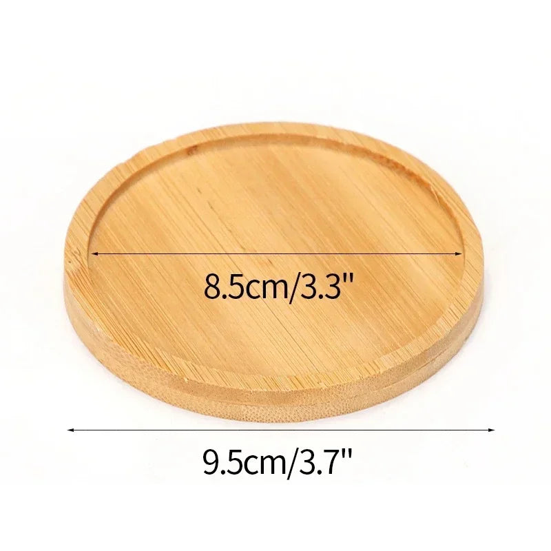 Multi Bambus Tablett Holzuntersetzer Blumentopfuntersetzer Tassenuntersetzer Untersetzer Teller Küchen Deko Teller Kreativer Untersetzer Kaffeetassenmatte