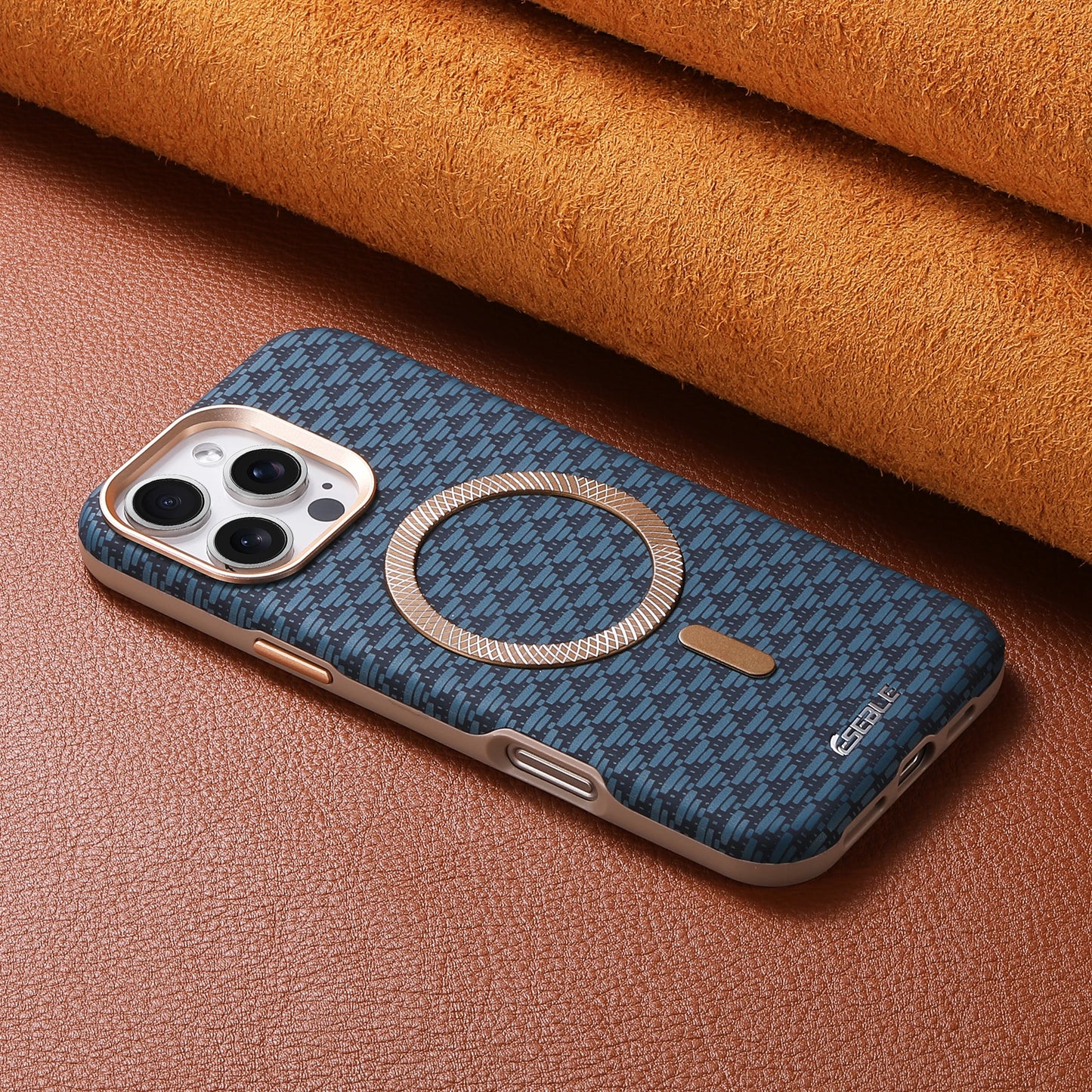 Luxury Leather Carbon Fiber Texture Phone Case For iPhone 13 14 15 16 17 Pro Max For Magsafe Wireless Charging Shockproof Cover