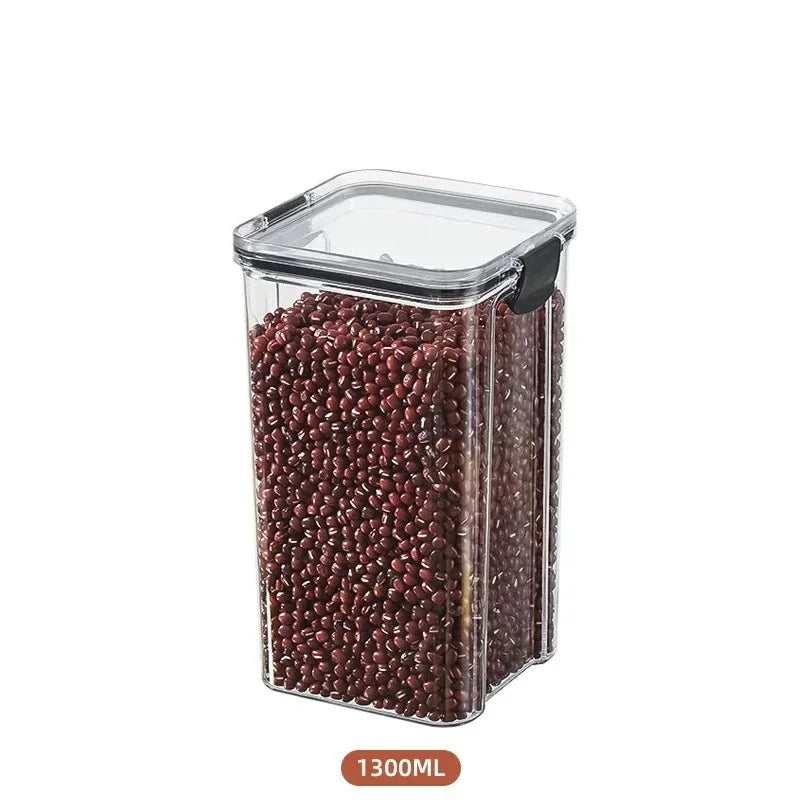 Bocaux scellés de 460 à 1800 ml, organisateur de cuisine pour le stockage des céréales, grand réservoir en plastique, boîte de rangement étanche à l'humidité, bocaux à condiments ménagers