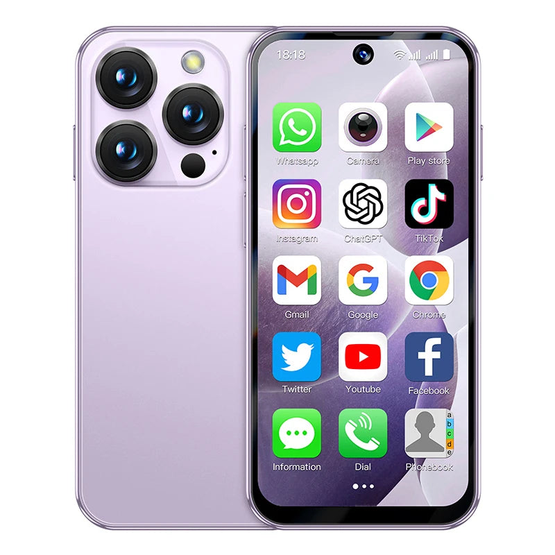 SOYES XS19 Mini Smartphone 3.88 Zoll 2 GB RAM 16 GB ROM Android 10.0 mit Gesichtserkennung Dual SIM Standby 3G-Netzwerk Kleines Telefon