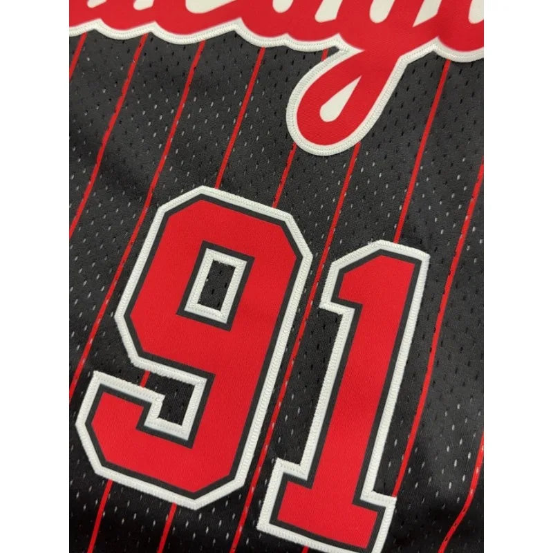 Herren gestreiftes Basketball-Sporttrikot, atmungsaktives ärmelloses Sweatshirt mit Musterstickerei für Training und Wettkampf