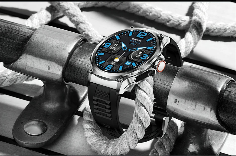 Montre connectée intelligente GPS homme 2026, écran AMOLED HD 1,85 pouces, batterie 710 mAh, appels Bluetooth, pour Android et iOS