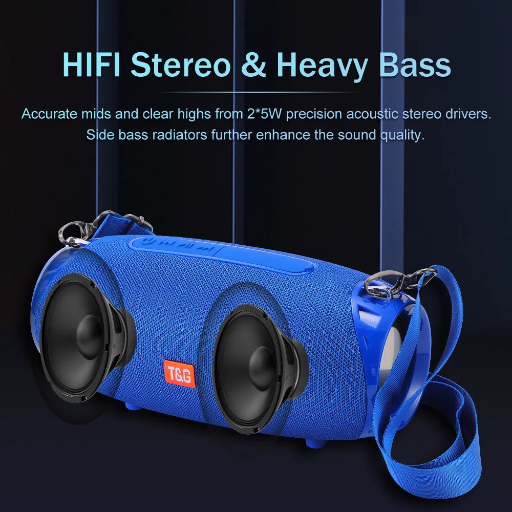 Subwoofer Bluetooth Lautsprecher Tragbare Soundbox Musik Drahtloser Tieftöner Bass Computer PC TV Radio FM 10W Leistungsstark Groß