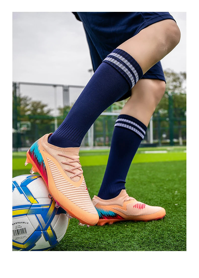 Chaussures de football FG pour hommes, crampons de football de haute qualité pour l'entraînement, chaussures de football Chuteira Campo 35-45