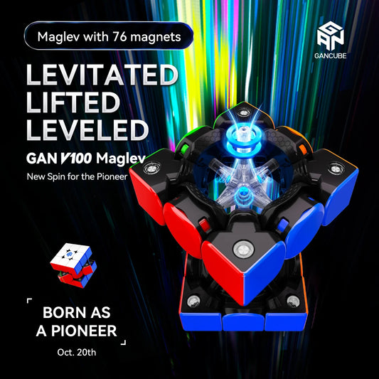 [JudyCube] GAN V100 Maglev UV 3X3 Magnetic Magic Cube Fidget Toys GAN V100 leap Year of the Horse Limited Edition Cubo Magico