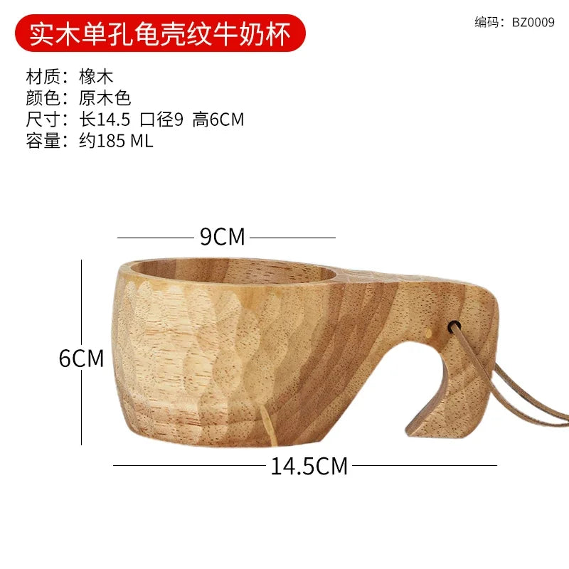 Holz Finnland Tasse Kreativ Outdoor Camping Reise Holzbecher Nordischer Stil Handgemachte Milch Kaffee Bar Bierkrüge