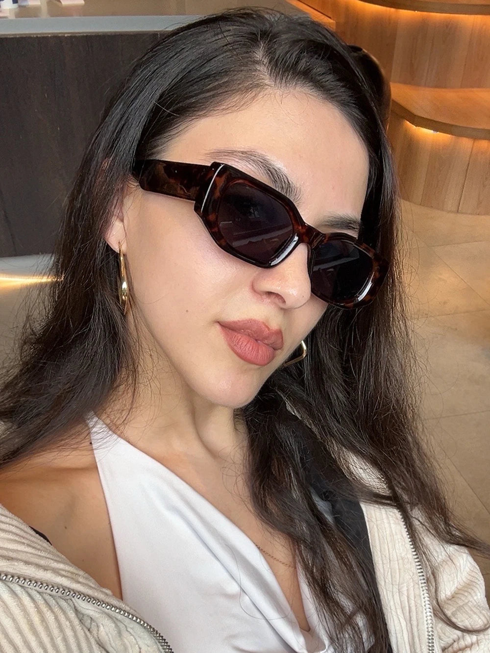 Ruiao 2026 neue schwarze klassische Retro Designer Marken Sonnenbrille mit konkaver unregelmäßiger dicker Fassung für Damen und Herren