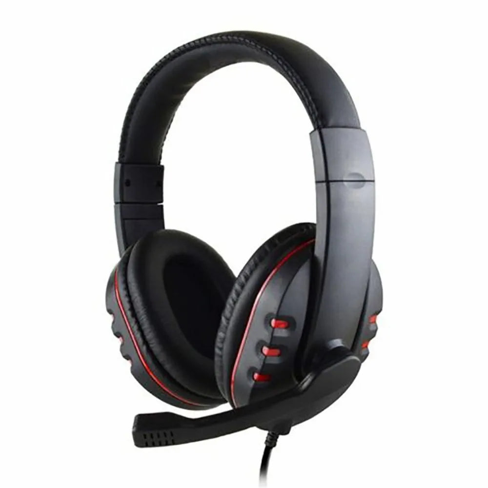 Écouteurs casque gaming filaire 3,5 mm pour PS4 Playstation 4 Jeu PC Chat Ordinateur avec microphone