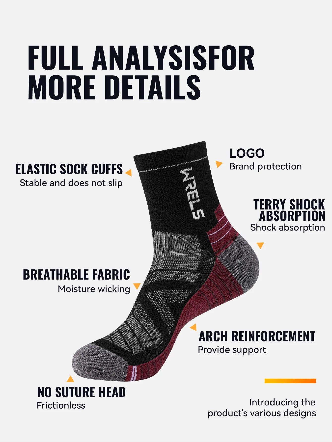 WRELS 1/2/3 Paare Merinowolle Socken Thermische Warme Winter Hohe Elastische Dicke Wandersocken Feuchtigkeitsaufnahme Wollsport Socken