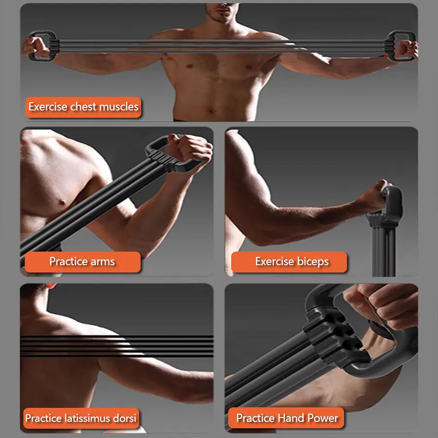 Appareil d'entraînement multifonctionnel pour les épaules, le dos et les muscles pectoraux avec corde élastique de traction à haute élasticité pour les bras
