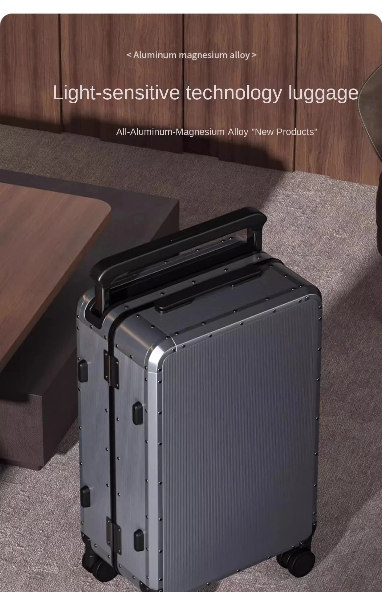 20/24 inch All aluminum-magnesium alloy Travel Suitcase Carry-On Luggage Trolley Case With Wheels Business Boarding Box