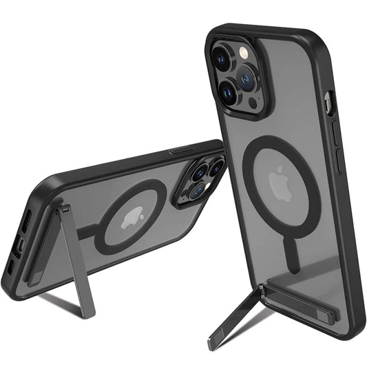 Magnetische Handyhülle mit Ständer für iPhone 17 16 14 Plus 15 13 Pro Max 12 11 Hüllen Schutzhülle für Apple mit Ständer