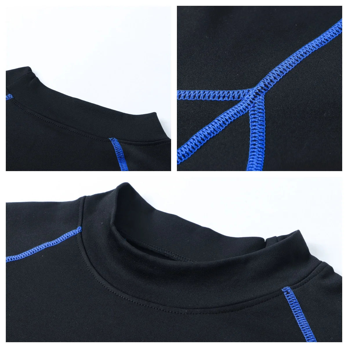Sport T-Shirt Herren Kompressions Laufshirt Elastisches Langarm Fitness Sport-Top Gym Workout Unterhemd Sportbekleidung