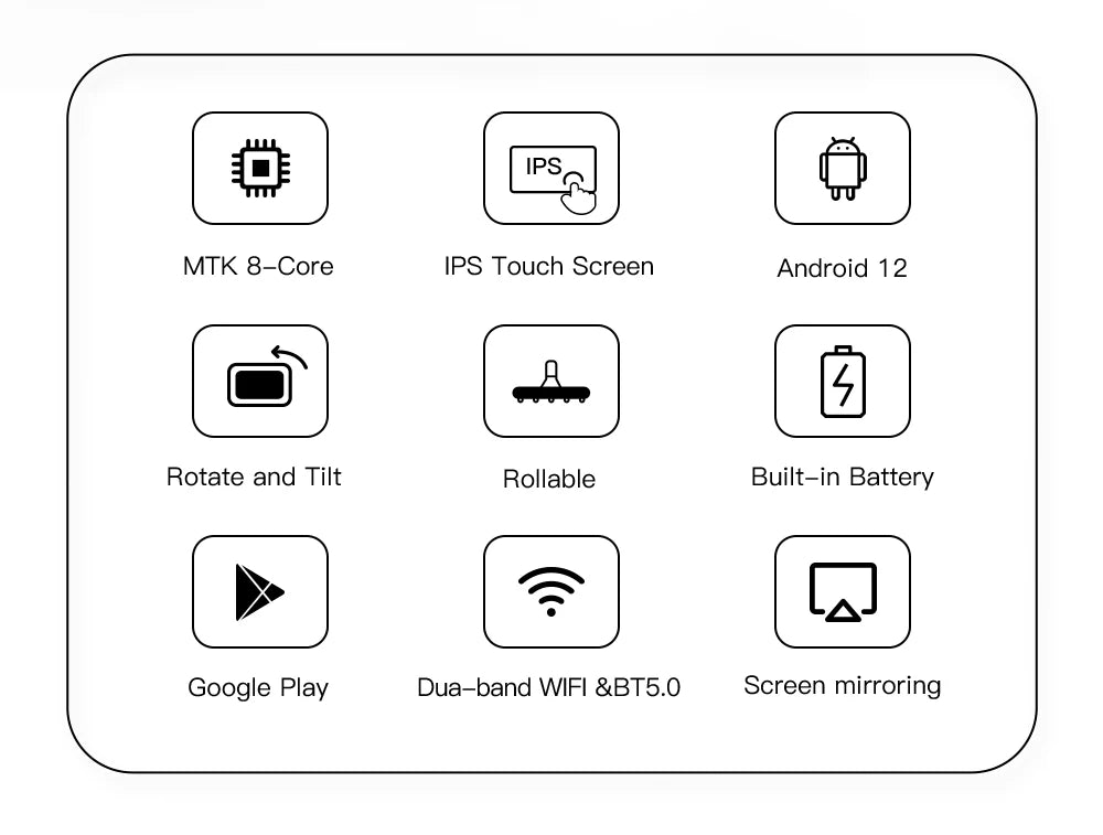 Android Tablet Smart Television in Cell Touch 21,5 Zoll LCD-Bildschirm Beweglicher kabelloser rollbarer Smart TV mit 5 Stunden Akkulaufzeit