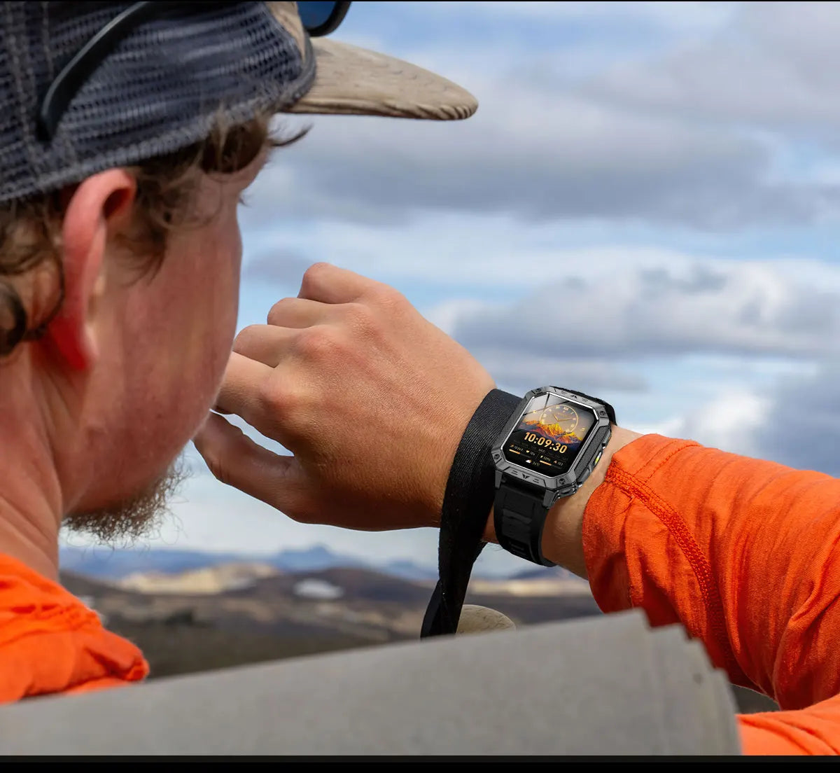 Montre connectée homme 2026 avec batterie ultra-large intégrée de 1400 mAh, GPS extérieur, écran AMOLED de 2,01", étanche 10 ATM, appel BT