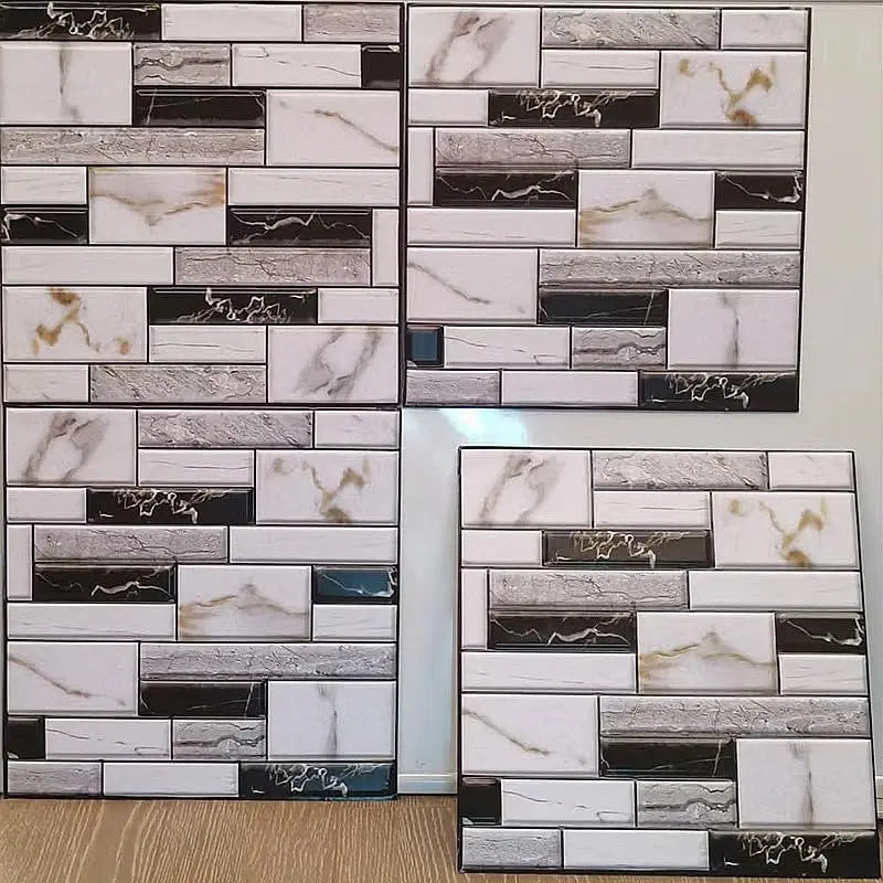 10/20Pcs Peel and Stick Tile Backsplash Thicker Design Marble Tiles 12"X12" Stick on Backsplash Self Adhesive Tiles for Any Room