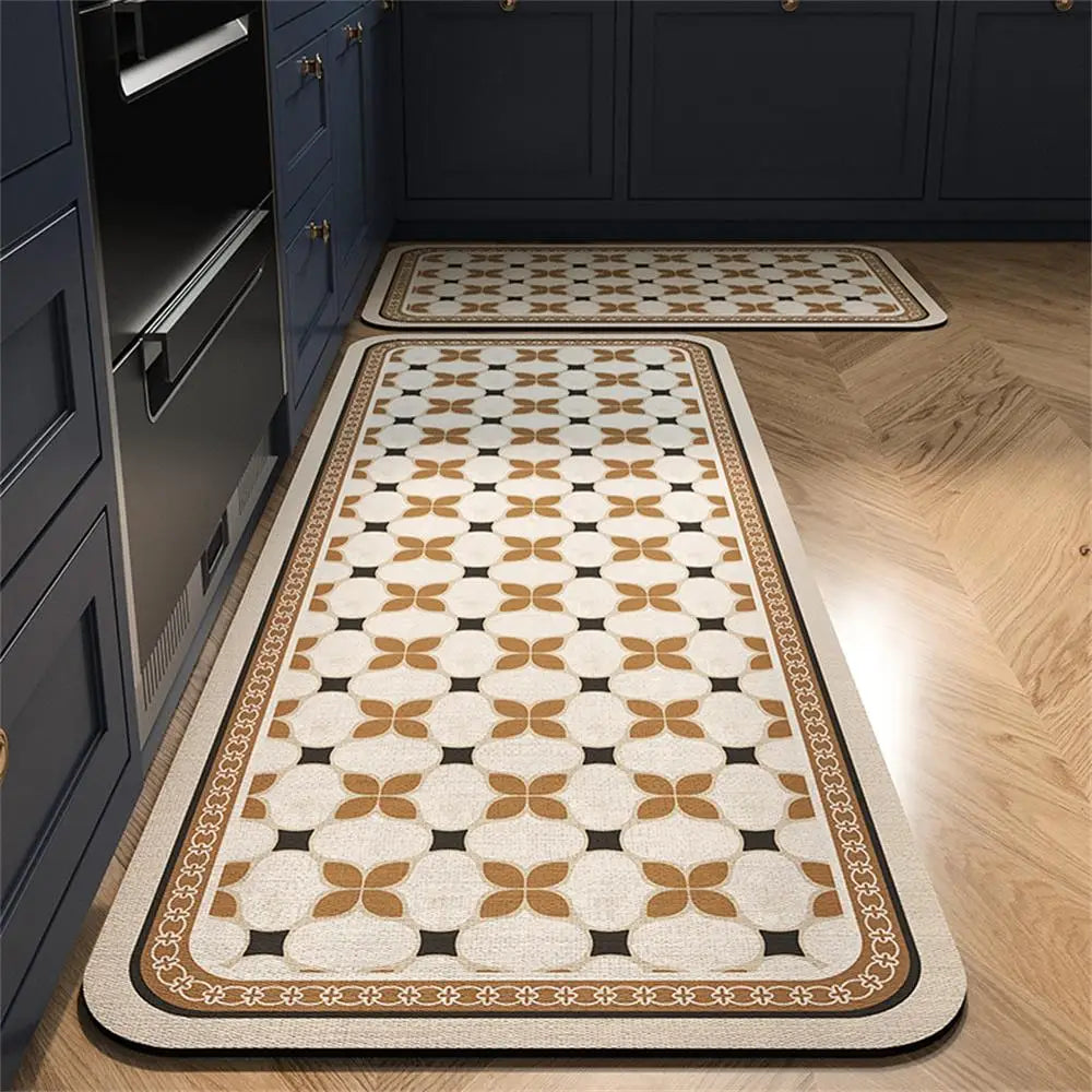 1 TAPIS de sol de cuisine imperméable, antidérapant, anti-saleté Tapis de pied Tapis de sol domestique Tapis long en velours cristal Tapis de porte 바닥 깔개