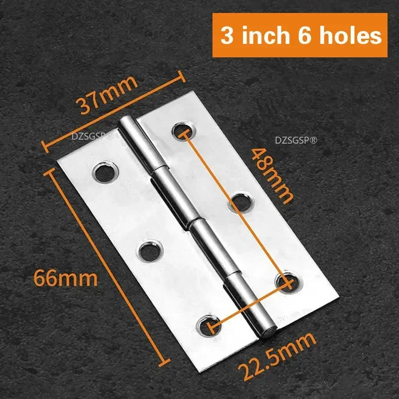 Zubehör 304 Edelstahl Flache Tür Dickes Hochwertiges Scharnier 1/1.5/2/2.5/3/4 Zoll 2 Stück Türbandscharniere Möbelbeschläge