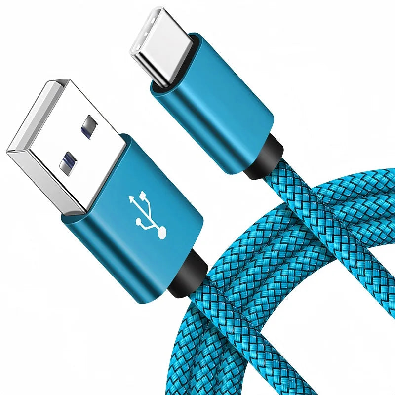 USB-A auf iPhone 15 Nylon geflochtenes Kabel, Schnellladekabel für Huawei Samsung Galaxy S22 Android Handy Ladekabel Zubehör