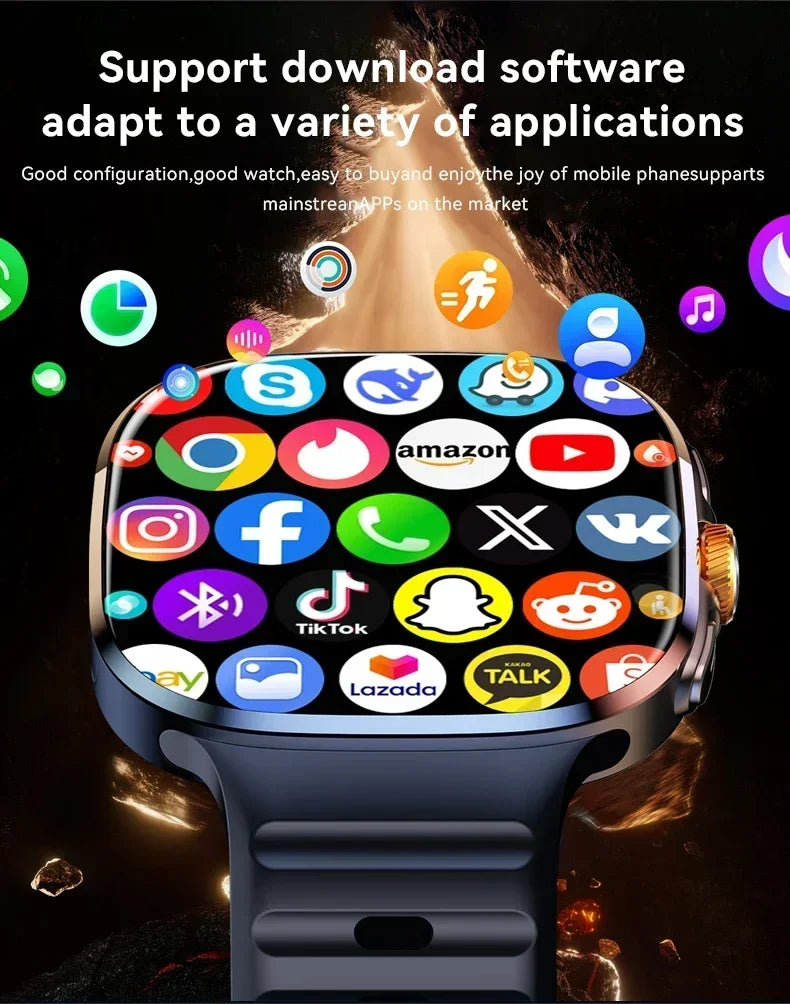 M99 5G Smartwatch: 2,4" AMOLED-Bildschirm, drehbare Kamera, SIM- und WLAN-Unterstützung für eigenständige Anrufe und soziale Medien.