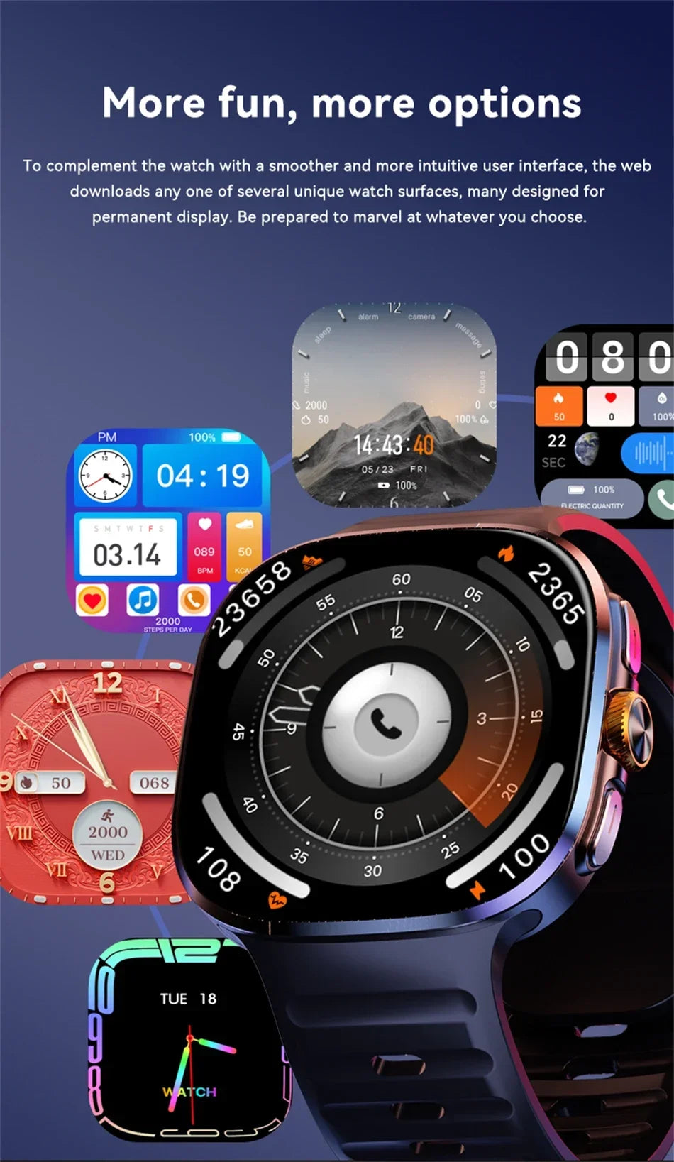 Montre intelligente 5G/4G réseau complet, écran HD 2,4 pouces, appel vidéo, 16 Go+256 Go de RAM, 2100 mAh, Google Play, WIFI, GPS, carte SIM