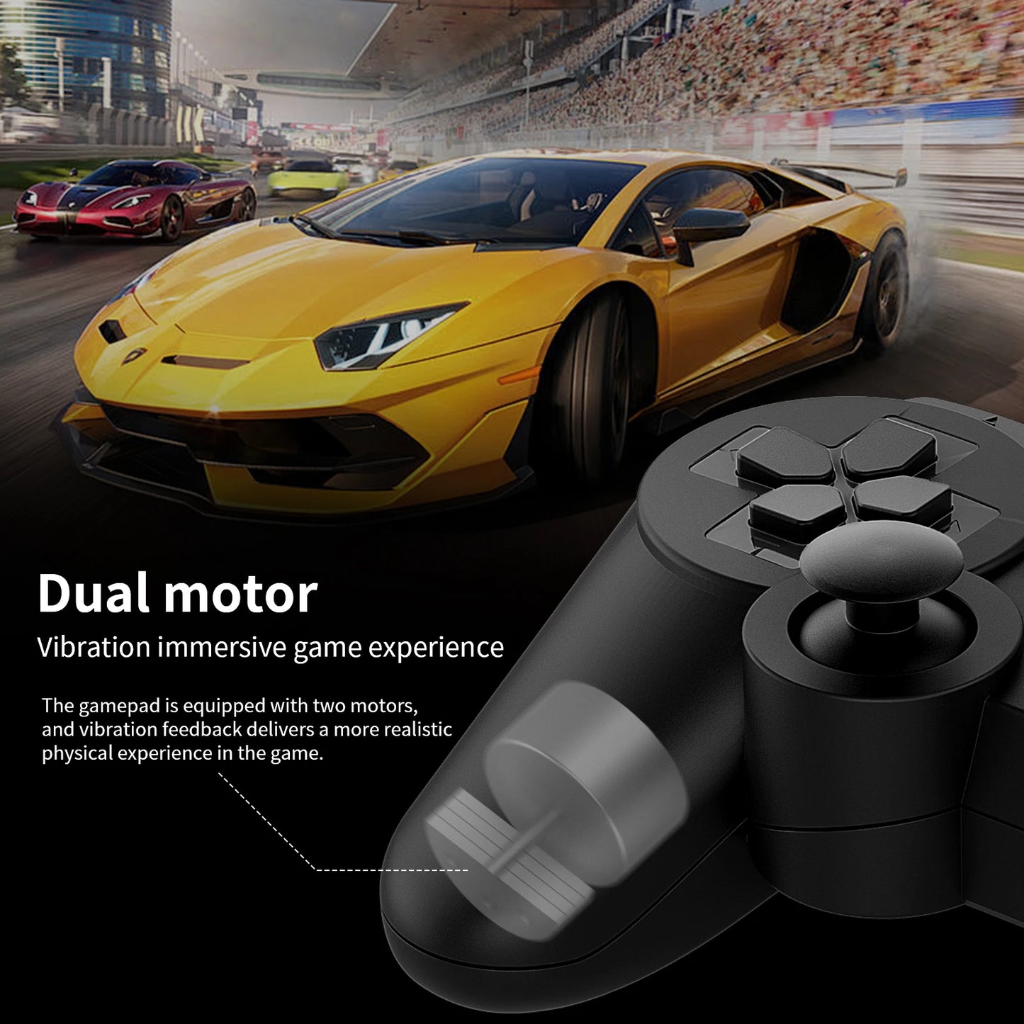 GOMROMBO Game Controller For Playstation 3/PS3/PC/Android Wireless BT Gamepad 6 Axis Gyro Dual Motor Vibration Gaming Joystick