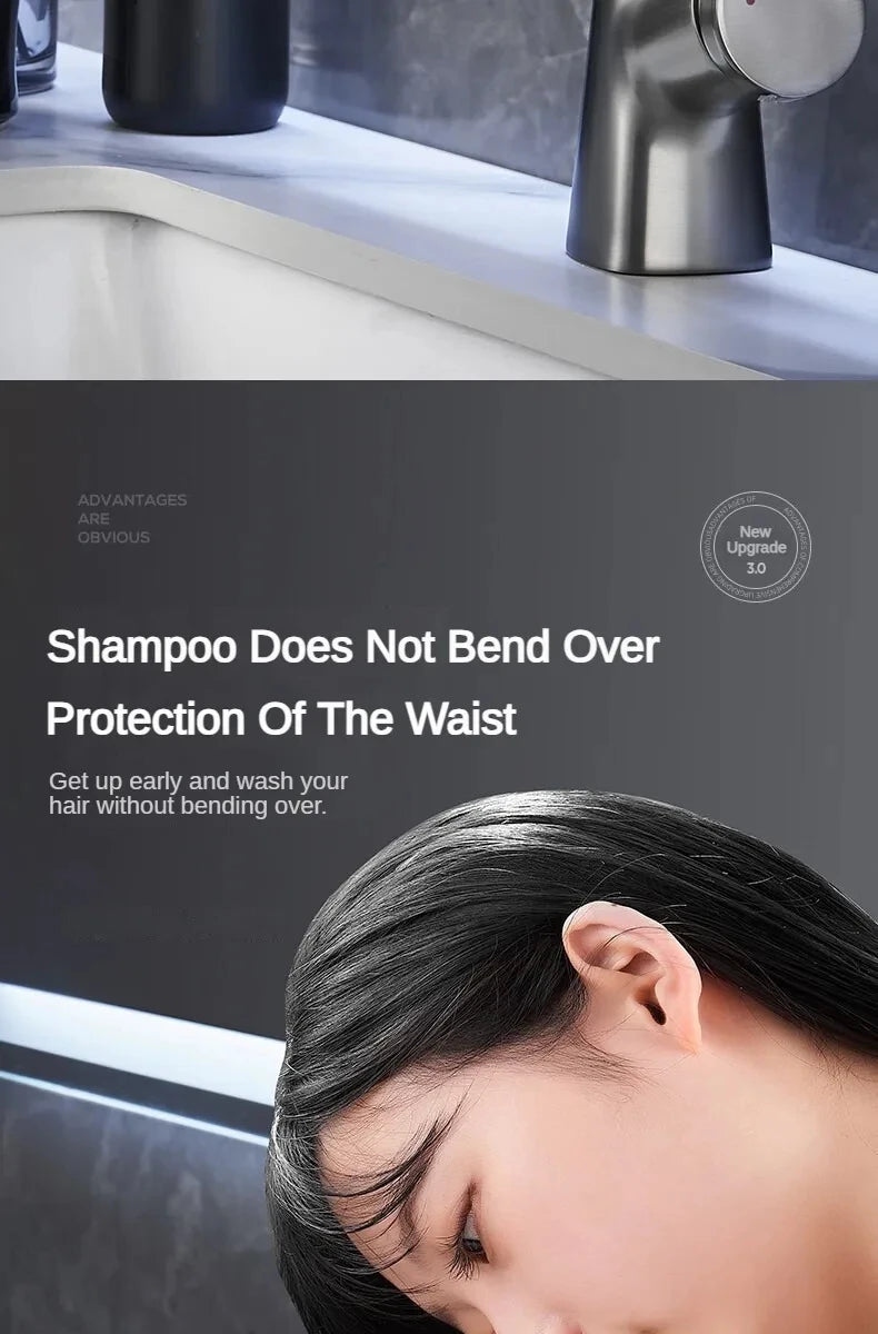 Pull Out Lift Kitchen Faucet 360° Rotatable Bathroom Basin Faucet Stainless Steel Kitchen Sink Faucet with Pull Out Sprayer