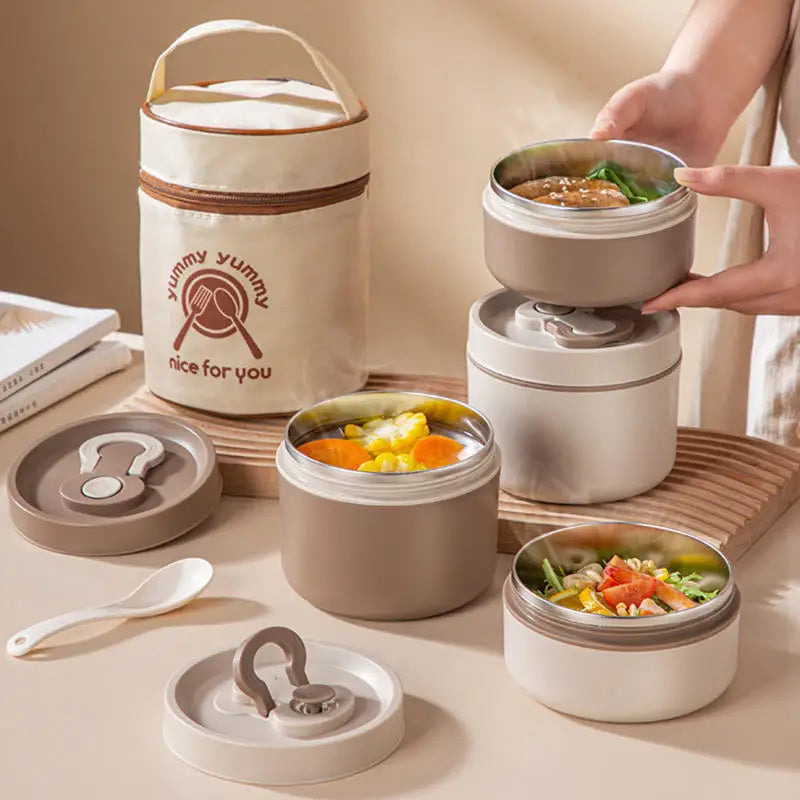 350ml/650ml Food Thermal Jar Insulated Soup Cup Thermos Containers Stainless Steel Lunch Box Thermo Keep Hot for School Children