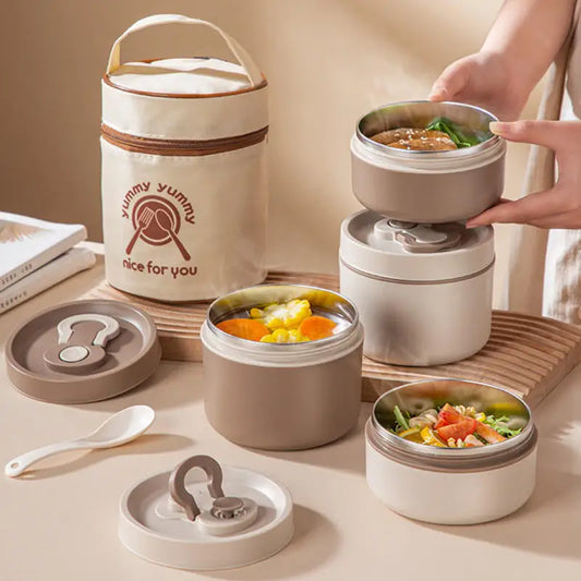 350ml/650ml Food Thermal Jar Insulated Soup Cup Thermos Containers Stainless Steel Lunch Box Thermo Keep Hot for School Children