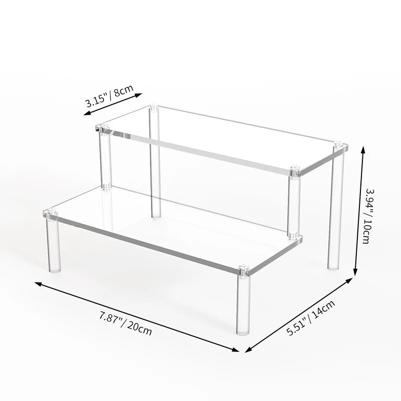 1 Stück mehrschichtiger Acryl-Präsentationsständer Tortenständer hochtransparentes trapezförmiges Ablageregal perfekt für Dessert-Cupcakes