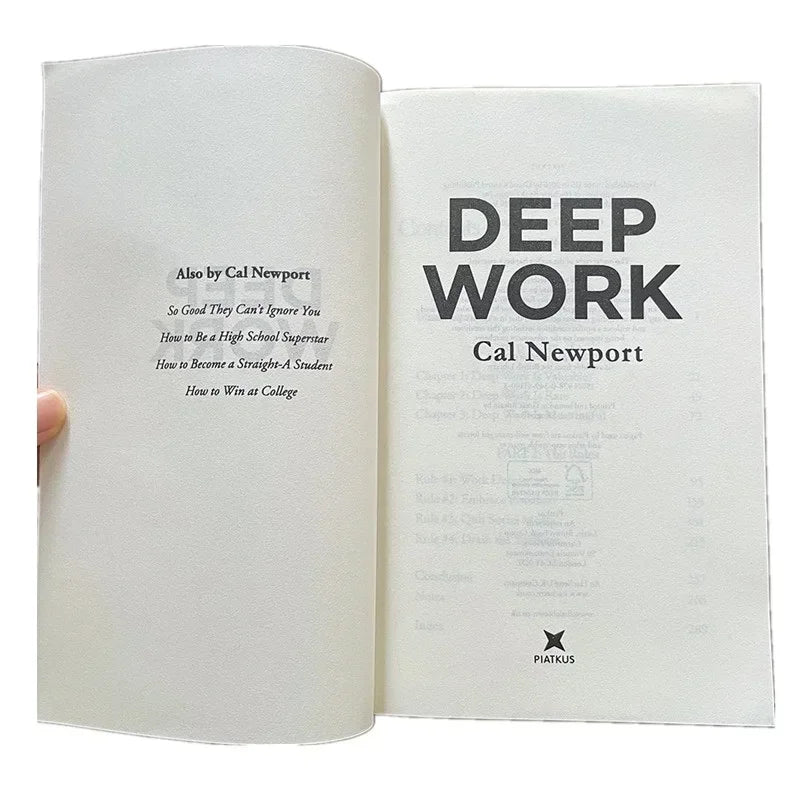 【AUF LAGER】Deep Work Englisches Buch von Cal Newport Regeln für konzentrierten Erfolg in einer abgelenkten Welt Führung & Motivation Bücher