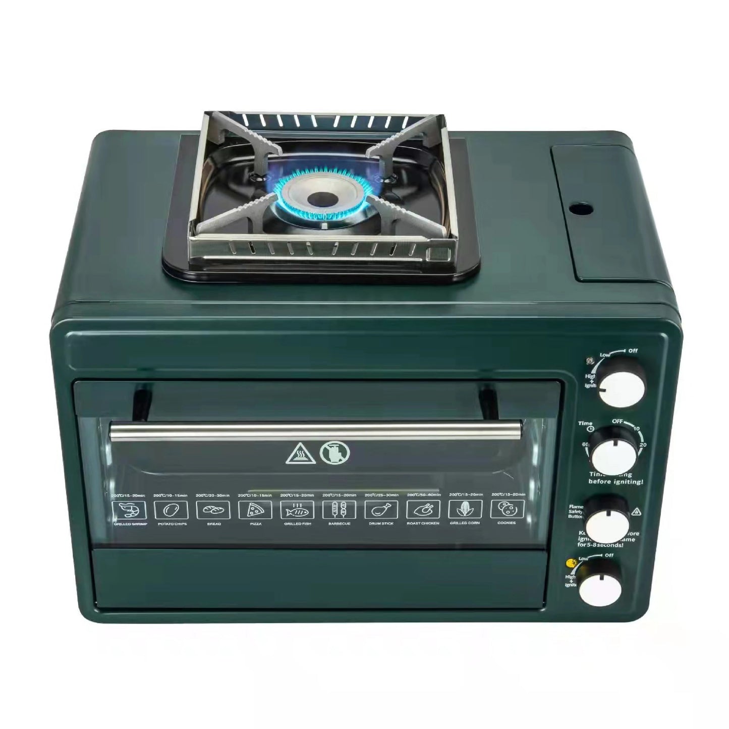2025Home Four à pizza extérieur multifonction au gaz, réchaud de camping au gaz 2 en 1, four cassette, petit four de cuisson portable