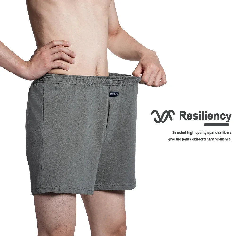 Herren reine Baumwolle Boxershorts Unterwäsche Hohe Taille Große Unterhose Lässiges Karo Übergröße Aro-Hose Pyjamahose für Zuhause M-3XL