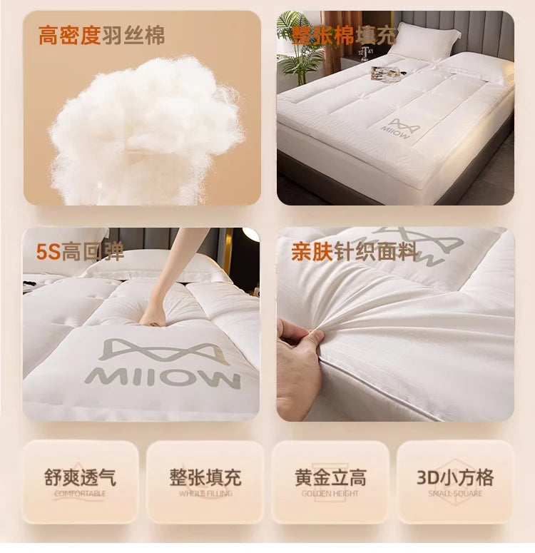 soft mattress elastic cushion home foldable comfortable Single Double tatami floor sleeping pad spring autumn thicken bed mat