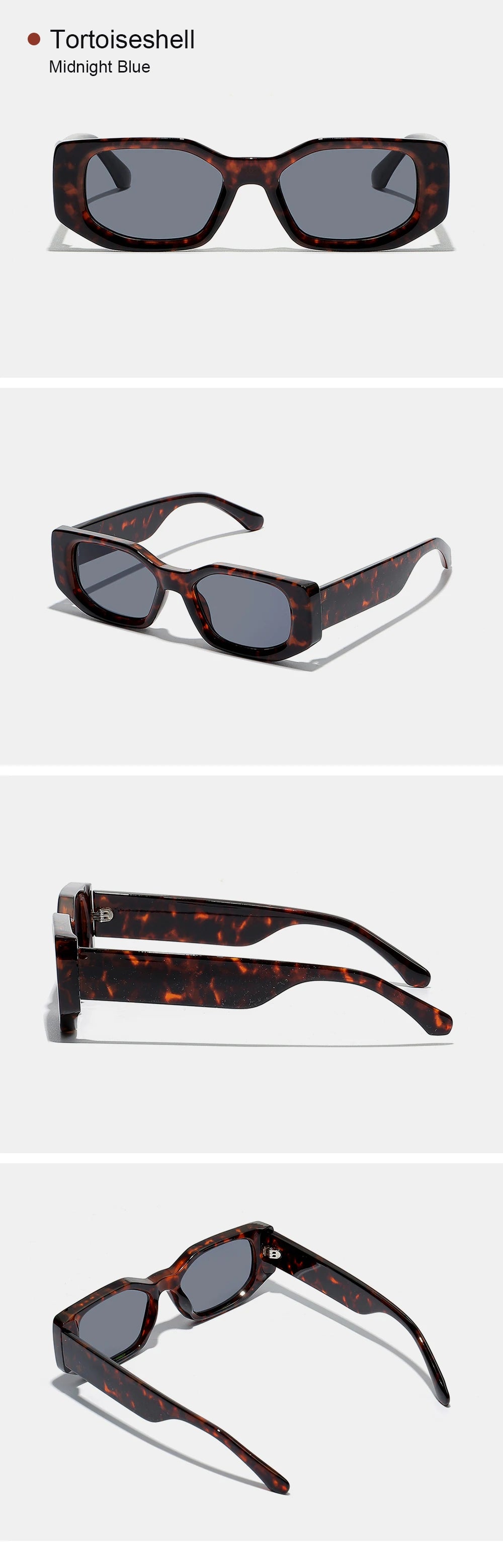 Ruiao 2026 neue schwarze klassische Retro Designer Marken Sonnenbrille mit konkaver unregelmäßiger dicker Fassung für Damen und Herren