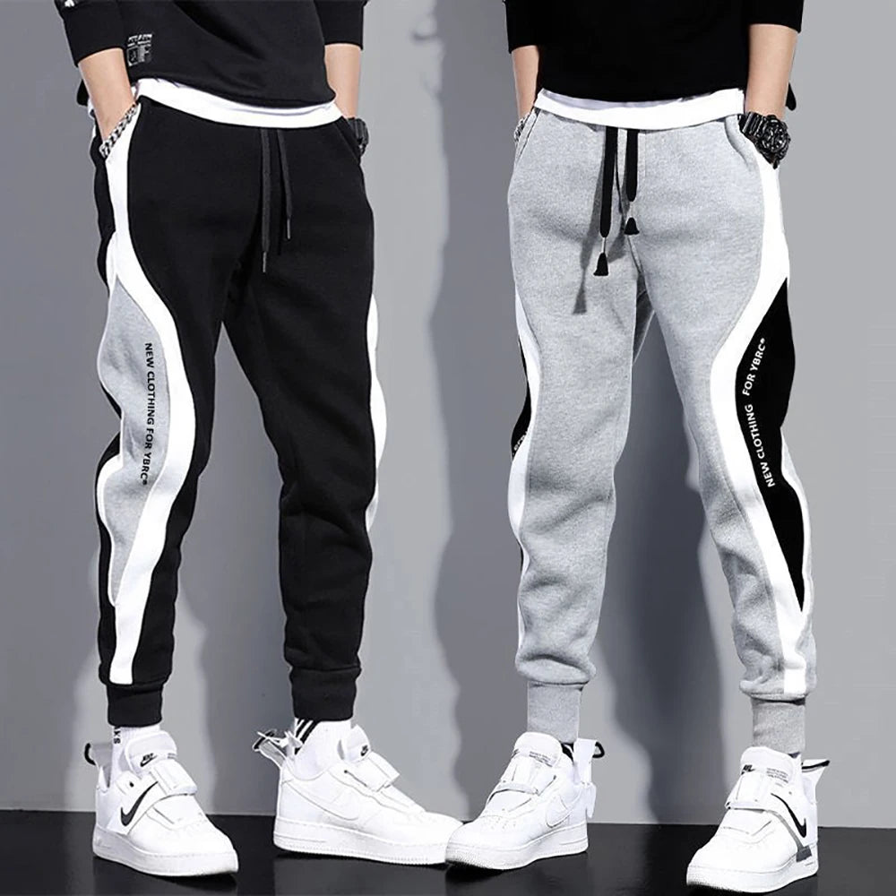 Herbst Frühling Herren Sporthose Herren Loose Leggings Patchwork Laufhose Trainingshose Freizeithose Fashion Outfit Hose
