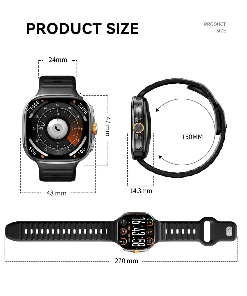 M99 5G Smartwatch: 2,4" AMOLED-Bildschirm, drehbare Kamera, SIM- und WLAN-Unterstützung für eigenständige Anrufe und soziale Medien.