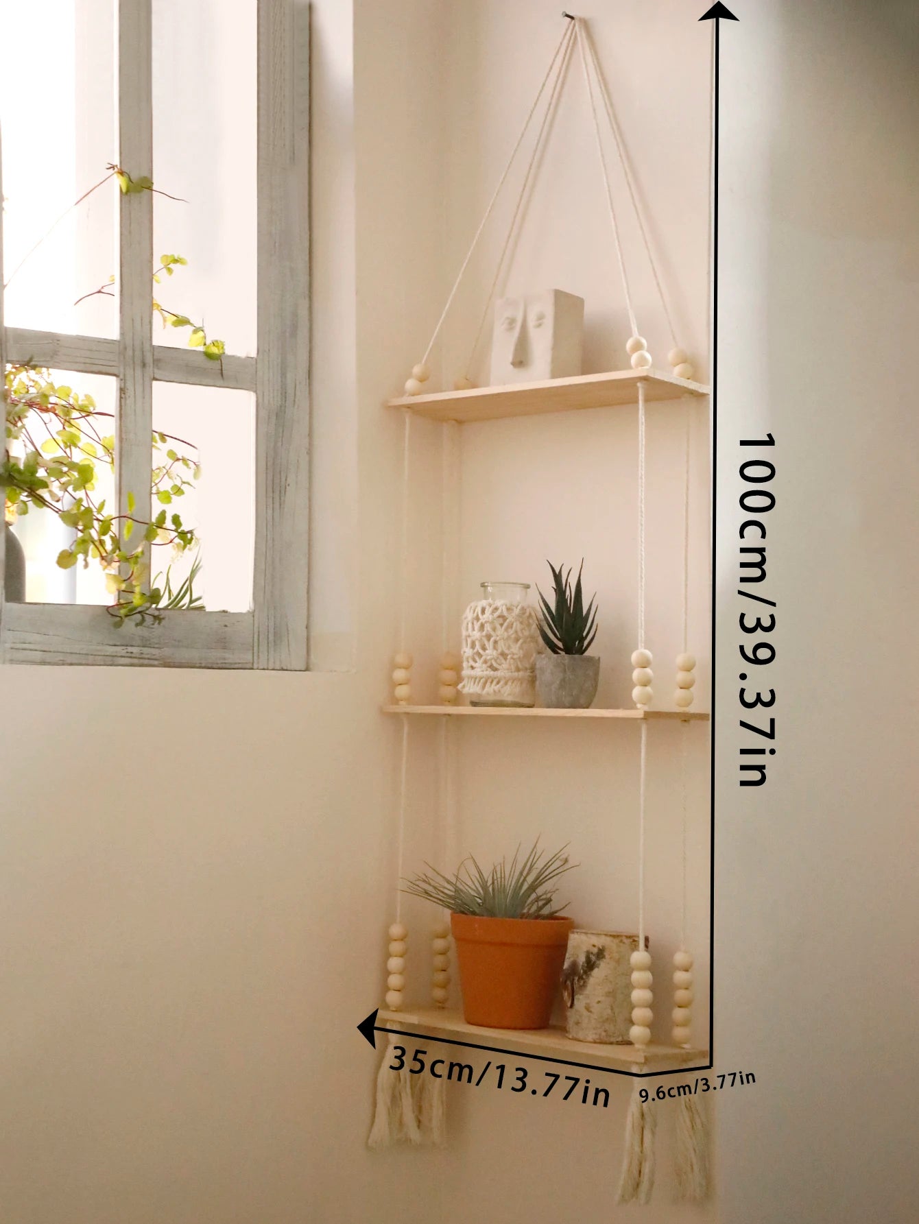 Hölzernes Aufbewahrungsregal Wandregale Pflanzen Wandregal Rustikale Holzregale Schlafzimmer Wohnzimmer Heimdekoration Geschenk