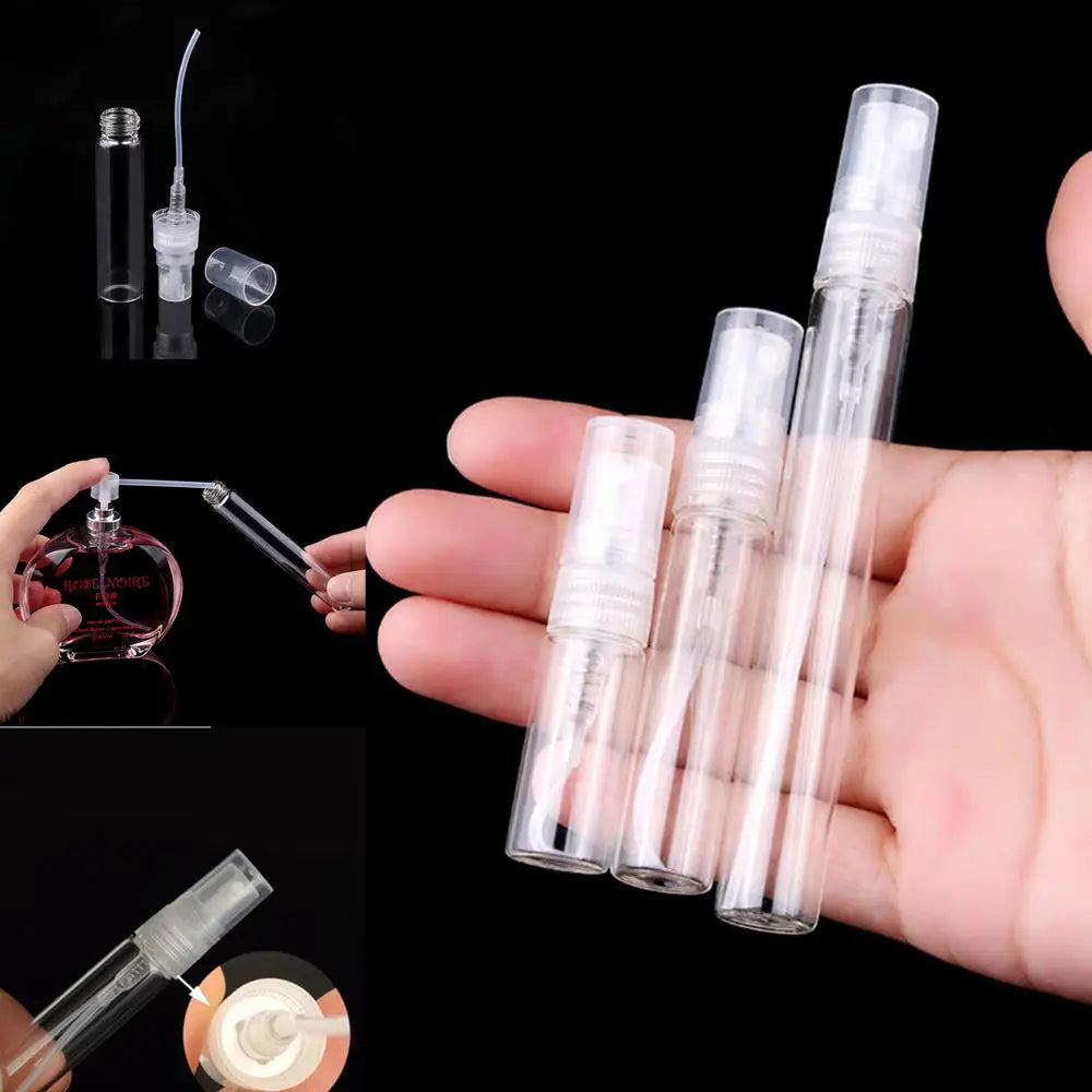 Flacon de parfum vide portable en verre de 5/10 ml pour voyage, cosmétiques, rangement, flacon de rechange.