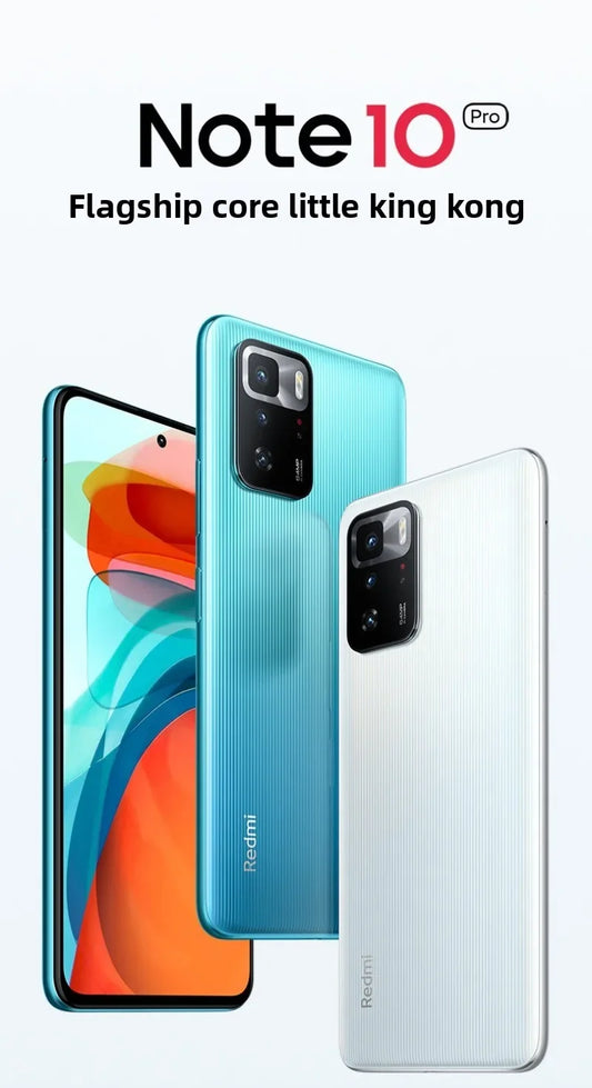 Redmi Note 10 Pro 5G Dimensity 1100 120Hz Refresh Rate 67W Charging 6.6" FHD+ Display Xiaomi Mobile Phones Smartphone