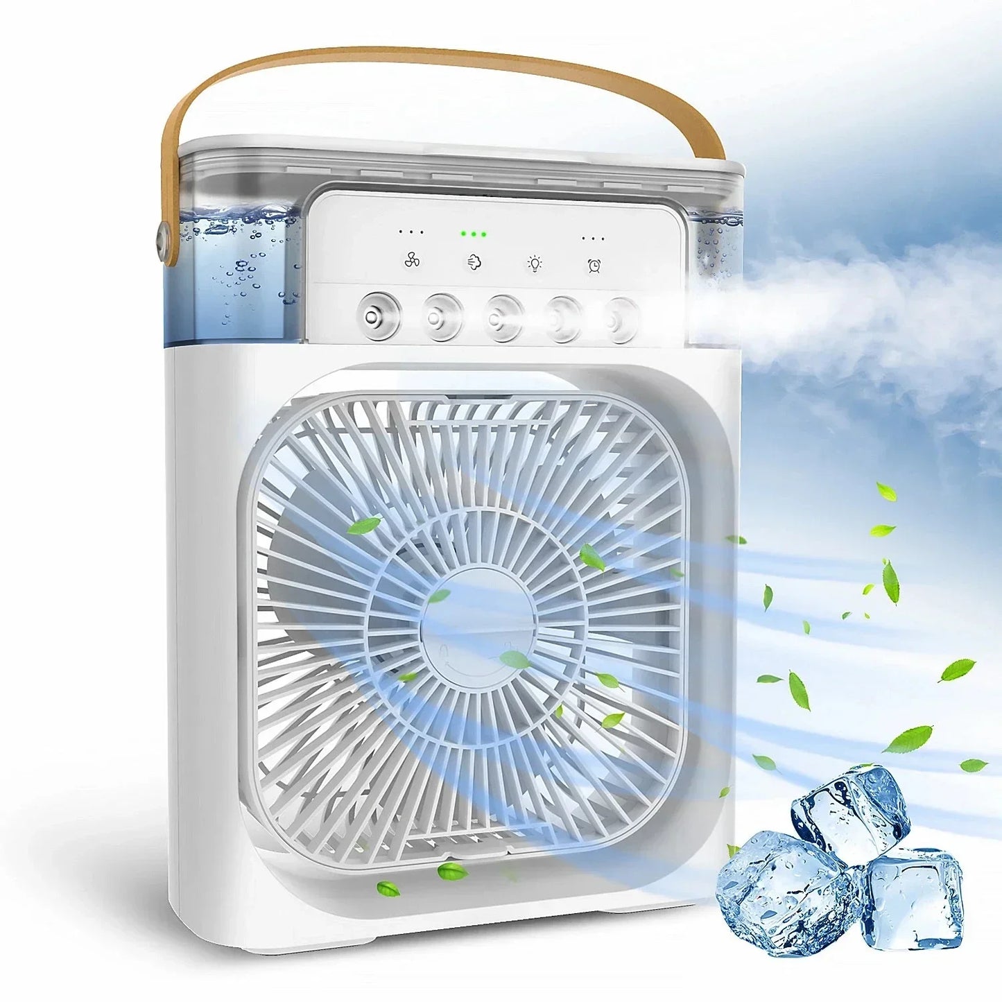 3-in-1-Ventilator, Klimaanlage, kleiner Haushalts-Luftkühler, LED-Nachtlicht, tragbarer Luftregulierungsventilator, Büro-Heimventilator, neu