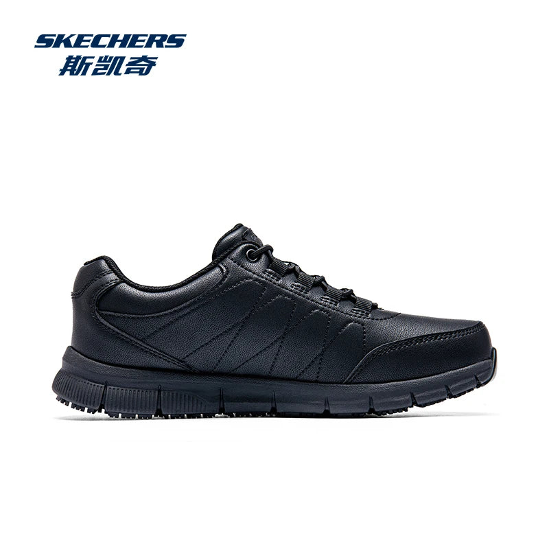 Skechers Chaussures Décontractées pour Hommes en Cuir, Baskets à Semelle Souple, Légères, pour la Course, l'Athlétisme, le Jogging et la Marche