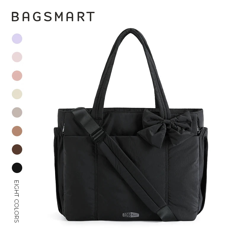 Grand sac fourre-tout grande capacité BAGSMART pour femmes, sac à main polyvalent pour les trajets quotidiens, sacoche bandoulière avec plusieurs poches, sac de sport