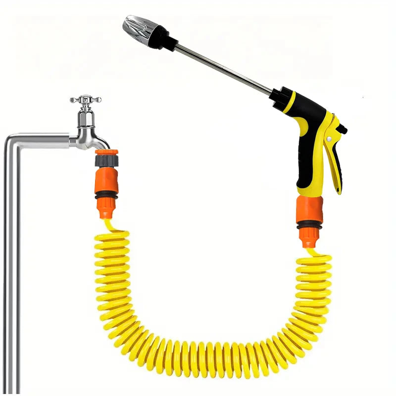 7,5-30 Meter Teleskop-Wasserschlauch mit Hochdruckdüse Auto-Waschwerkzeug-Set Verlängerungsschlauch Wasserschlauch für Hochdruckreiniger