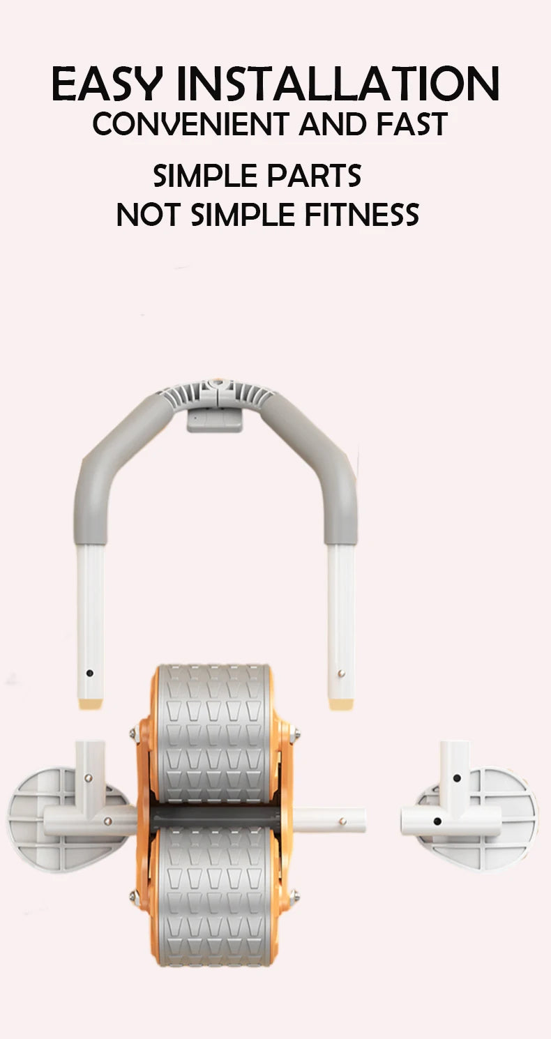 Elbow Support Automatic Rebound Abdominal Wheel Core Muscle Ab Trainer with Counter Display Fitness Exercise Roller Wheel