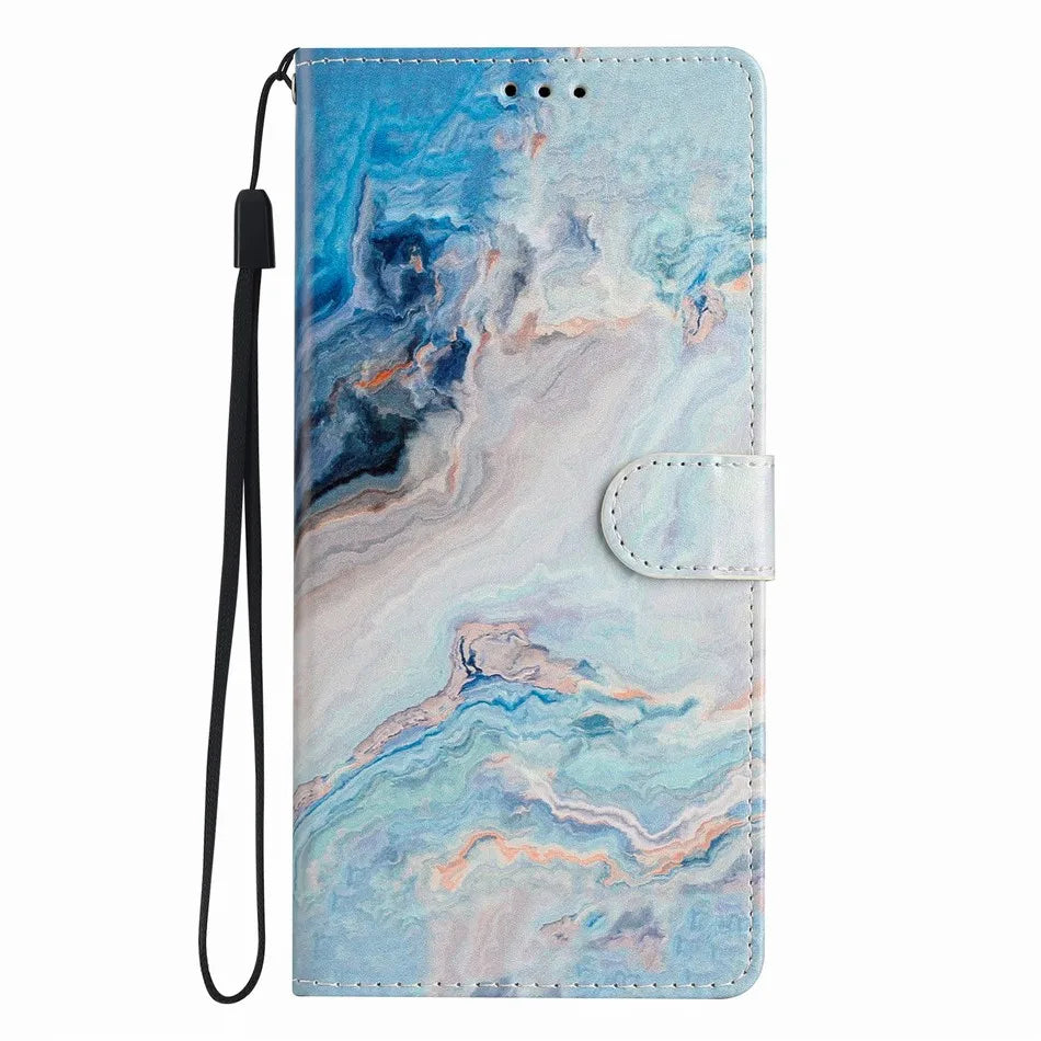 Joli étui à fleurs peintes pour Samsung Galaxy A03 A04S A05 A05S A06 A13 A14 A16 A23 A24 A25 A34 A35 A36 A52S A53 A54 A55 5G Coque