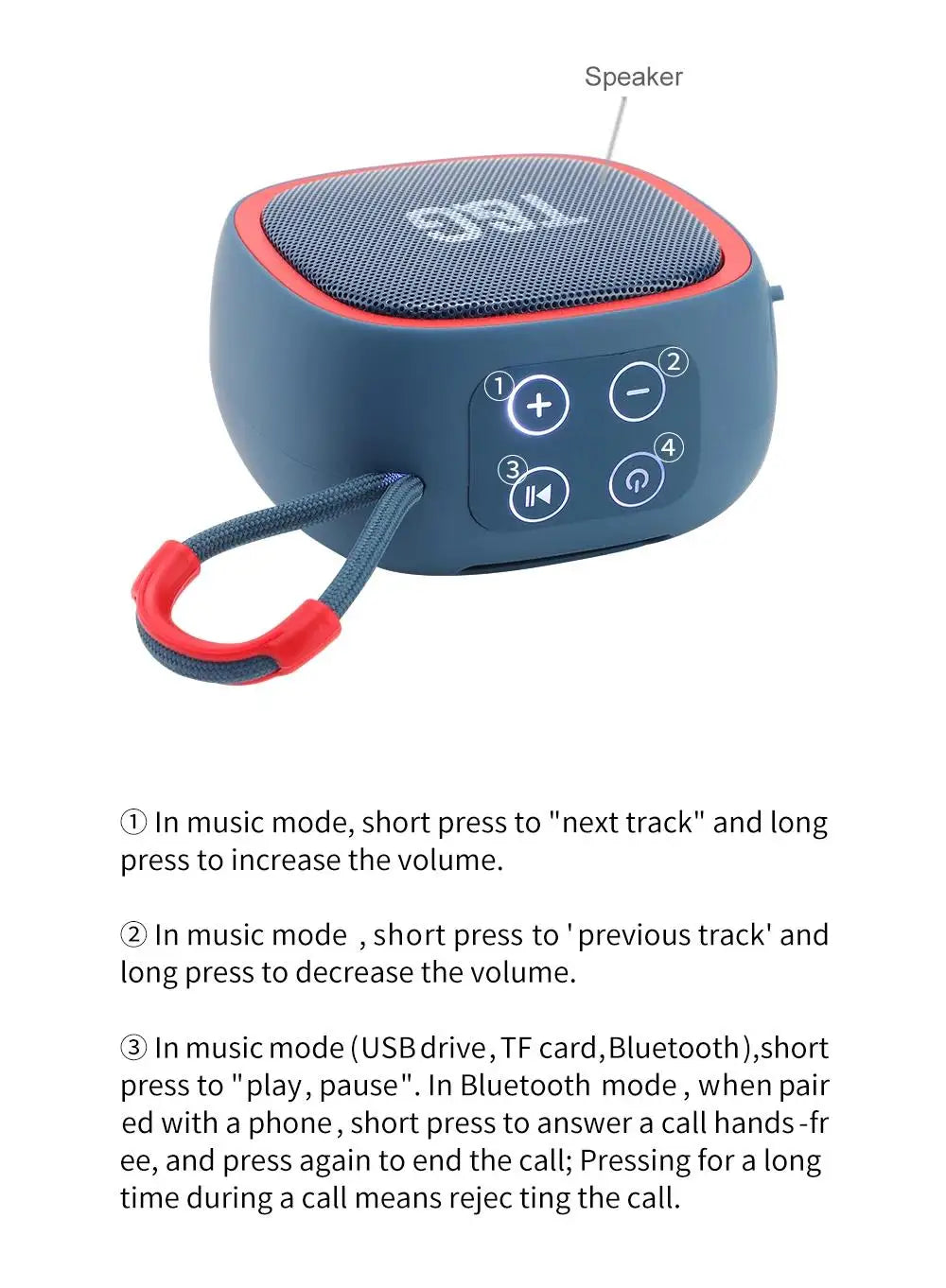 Portable Bluetooth Speaker Radio FM Mini Wireless Waterproof Subwoofer Sound Box Music Caixa De Som Small Woofer Column Bass Mp3